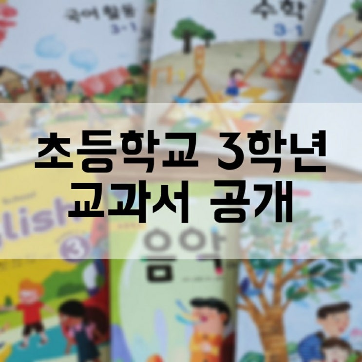  초등학교 3학년 교과과정 교과서 확인