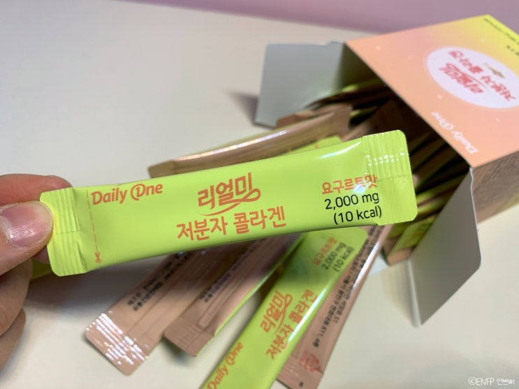  맛있는 콜라겐 추천 :: 데일리원 리얼미 저분자 콜라겐 요구르트맛