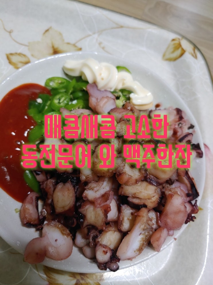 오늘하루일과의 보상은 동전가문어와 맥주한잔