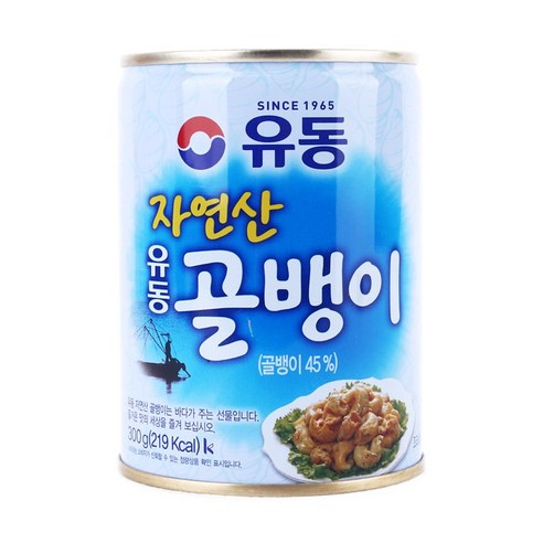 가성비갑 유동 자연산 골뱅이 통조림, 300g, 4개 좋아요