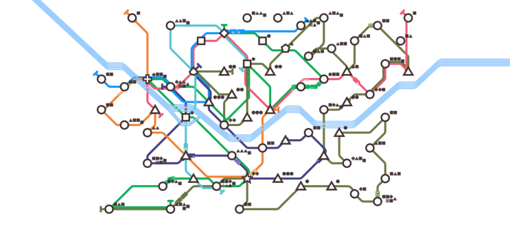 미니메트로 (Mini Metro) 모바일 (퍼즐 / 두뇌게임) 지하철 노선 게임