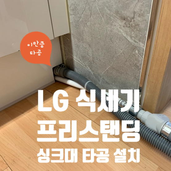  LG 식세기 프리스탠딩 설치 -  DFB22W 2달 사용 후기