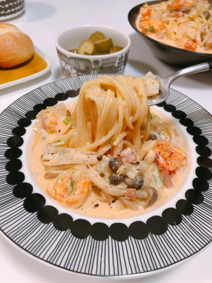  투움바 파스타 황금레시피/요리 유튜버 추천/스파게티 감칠맛 비법/크림파스타 맛있게 만들기/아지노모토 토리가라스프/일본 조미료