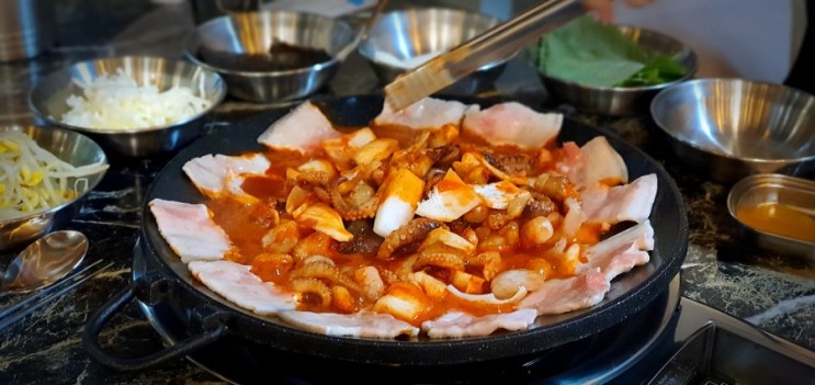 구미 옥계 맛집, 용두동 쭈꾸미(쭈꾸미 볶음, 삼겹살, 새우)
