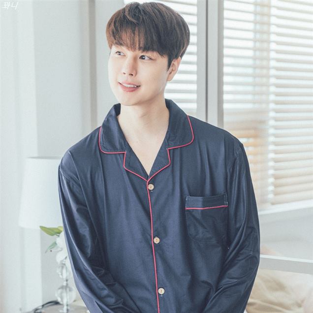  [할인정보] 도씨 남성용 피치기모 단색 카라 긴팔 잠옷 상하세트 18,780 원 1% 할인~*