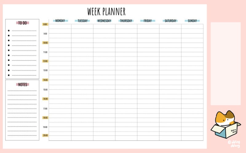 띵똥_굿노트무료공유]띵똥 고양이박스 굿노트 주간플래너 속지 : 네이버 블로그