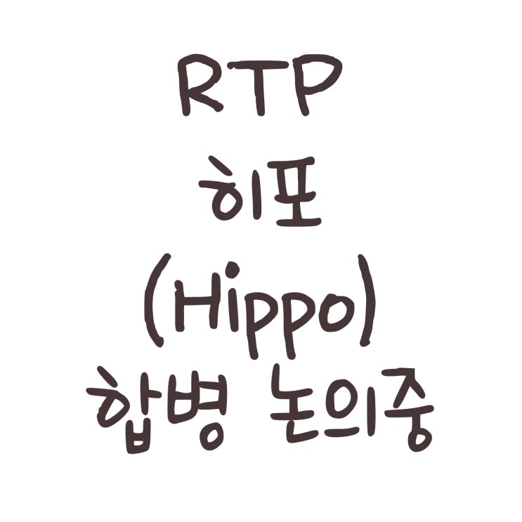  RTP 히포(Hippo) 합병 논의중