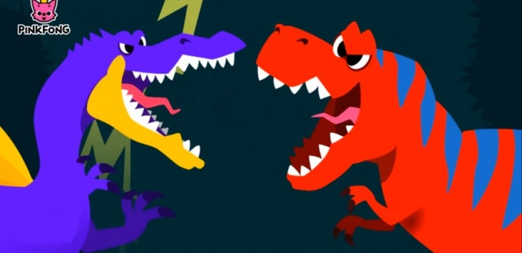 [핑크퐁] Spinosaurus vs Tyrannosaurus | 후이즈더킹오브다이노소어