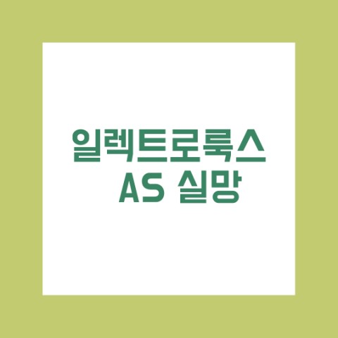  일렉트로룩스무선청소기AS 일렉트로룩스청소기 wellQ6고장