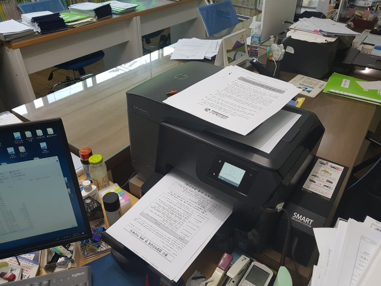  hp8710 무한프린터 수리합니다. - 울산 남구 신정동 사무실에 사용 중인 프린터 새 헤드로 교체합니다.