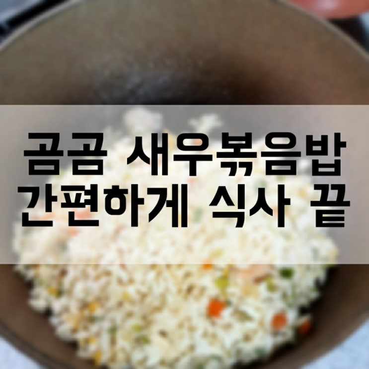  곰곰 새우볶음밥 4인 가족 한 끼 식사 해결