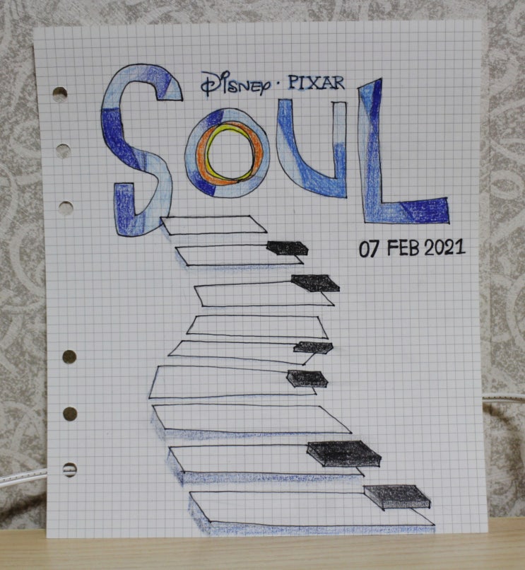  다이어리꾸미기 _ 영화 소울 SOUL 보고 와서 데일리 꾸미기