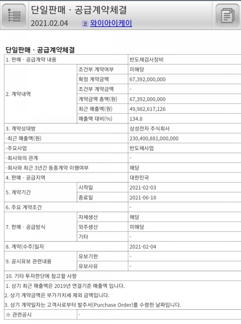 삼성전자 NAND 장비 관련주, 와이아이케이 주가 21년엔 장밋빛? : 네이버 블로그