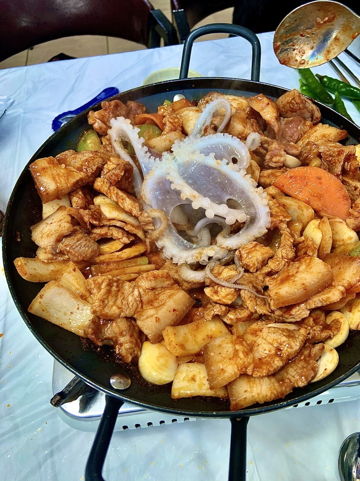 [광주남구맛집] 꽃돼지 식육•고기가든에서 주물럭 먹으쉴?? (Feat.낙지, 돼지육회)