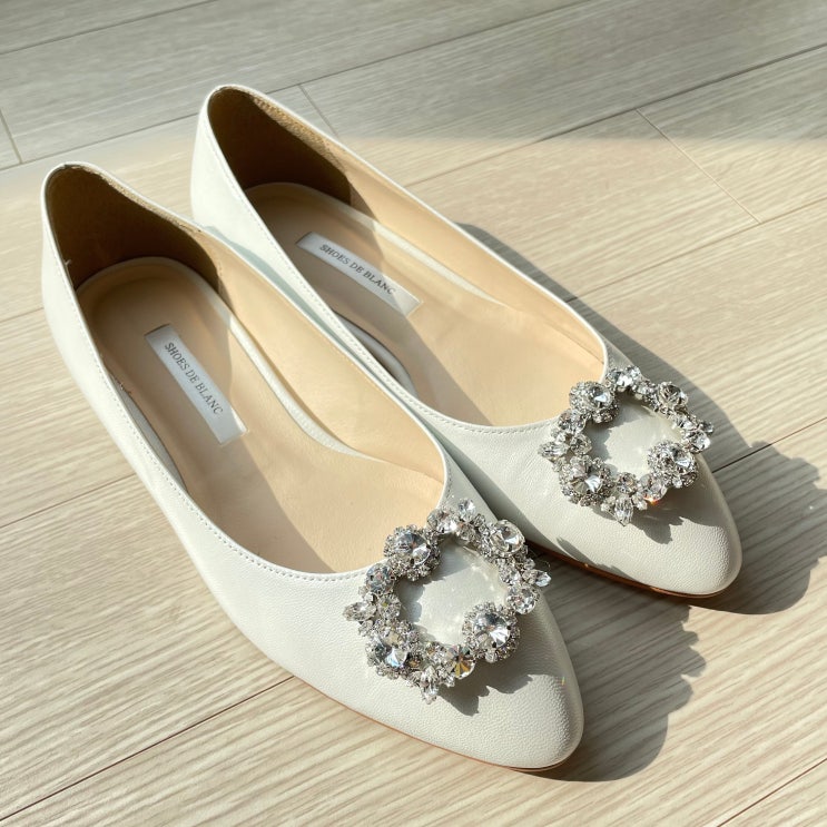  [Wedding] 슈즈드블랑 :: 비즈 장식으로 화려한 듯 심플한 나의 웨딩슈즈 (결혼준비, 예비부부, 플랫 웨딩슈즈, 주문제작 웨딩슈즈)