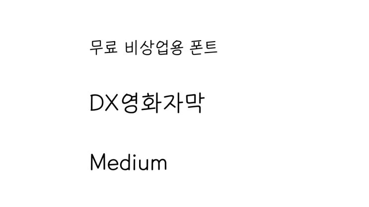 이름값하는 글씨 DX 영화자막