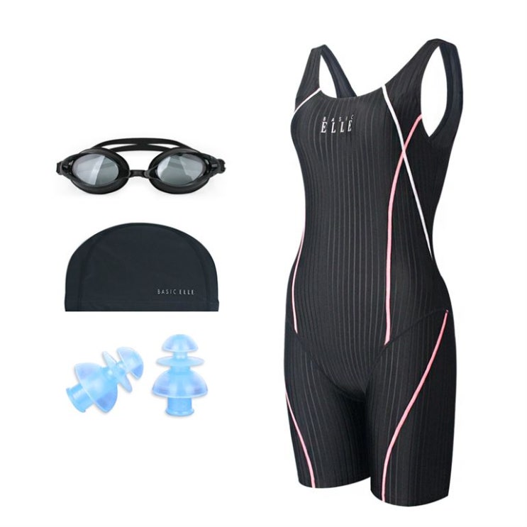  [추천특가] 베이직엘르 여성 반전신 실내 수영복 4종 세트 BEF-S106K 38,880 원~! 17% 할인