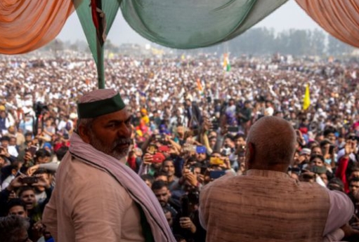 인도 정부, 농민 봉기 지지에 날선 반응