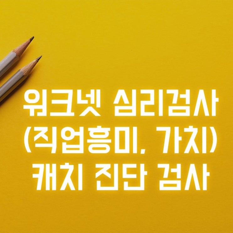  워크넷 직업심리검사(직업선호도검사, 직업가치관검사)와 캐치 진단을 통해 나를 이해하기(feat.실업급여)