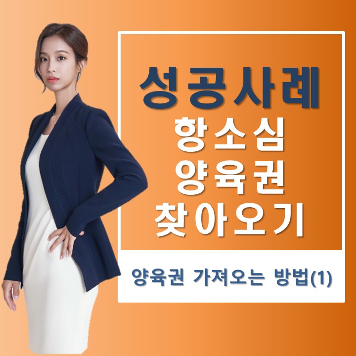  1심에서 양육권을 뺏겼지만, 항소심에서 양육권을 되찾은 성공사례