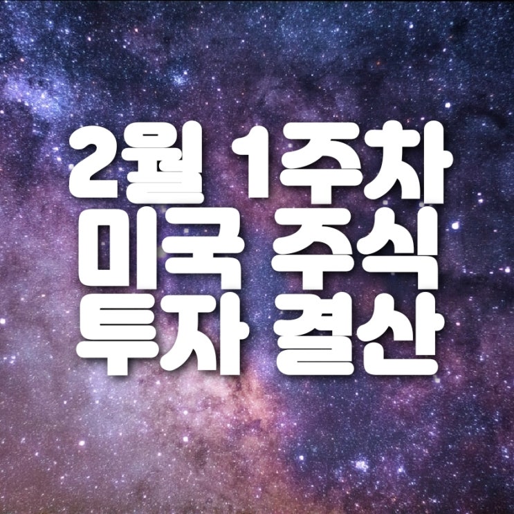  2월 첫째주 미국 주식 주식 투자 결산 (장기보유가 답인듯..)