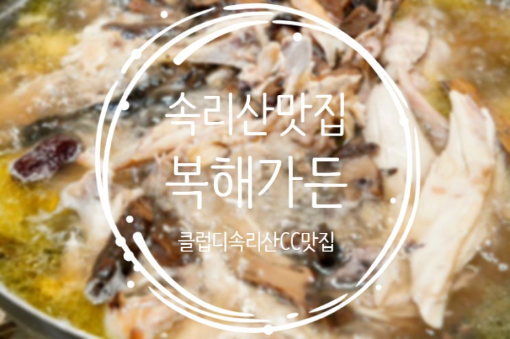  속리산맛집, 능이백숙이 유명한곳 :: 복해가든