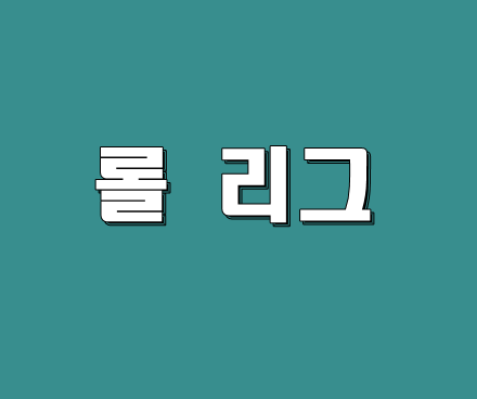 롤 리그에 대해서 알아보자