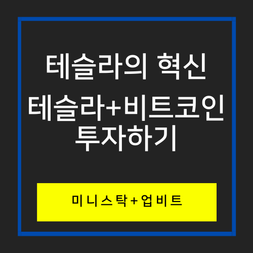  천슬라를 향한 테슬라의 혁신_비트코인, 미니스탁 투자(업비트,미니스탁)