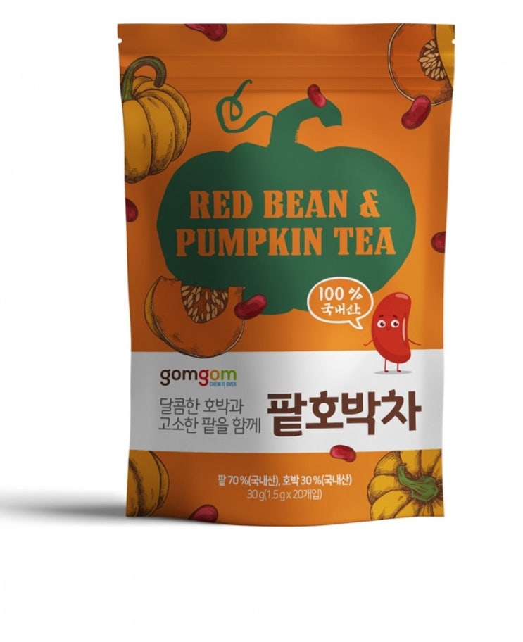  달콤한 호박과 고소한 팥을 함께 곰곰 팥호박차