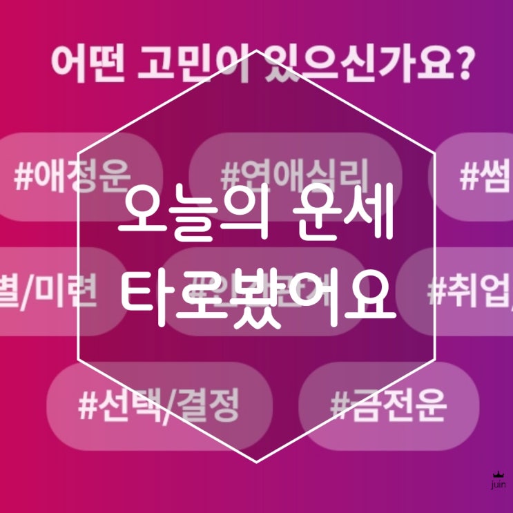  오늘의 운세 궁금해서 타로살롱에서 봤어요