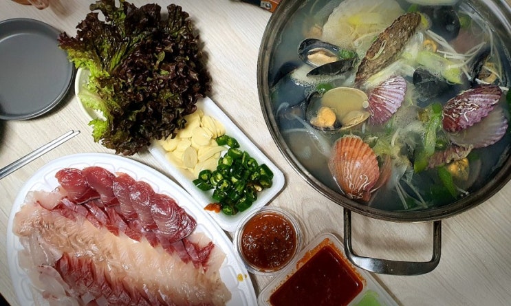  구미 옥계 맛집, 금미수산(남경수산, 광어, 밀치, 방어, 회, 조개탕)