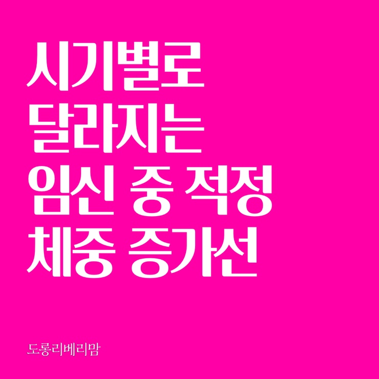  시기별로 달라지는 임신 중 체중 증가 적정선