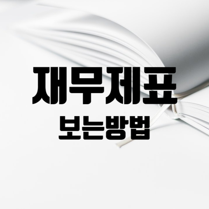  제무제표 보는 법 (재무상태표와 손익계산서)