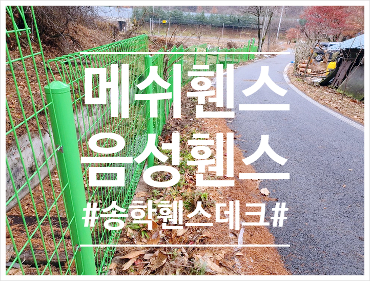  [음성휀스철망]금왕면전원주택 메쉬대문울타리시공완료.