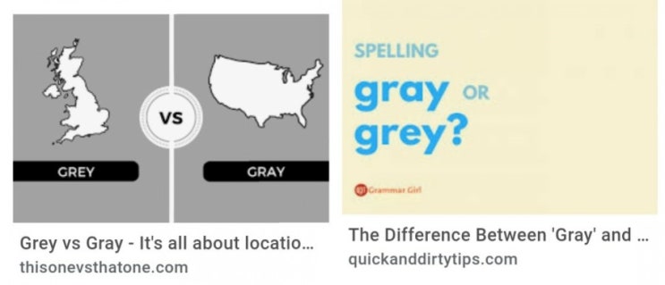 [궁금한것] Gray vs. Grey 뭐가 맞을까?