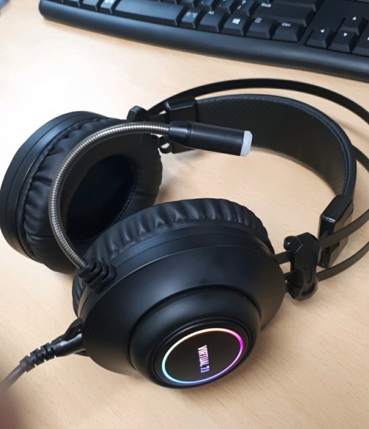  앱코 해커HACKER가상 7.1 RGB 초경량 게이밍 헤드셋 추천 노이즈캔슬링마이크