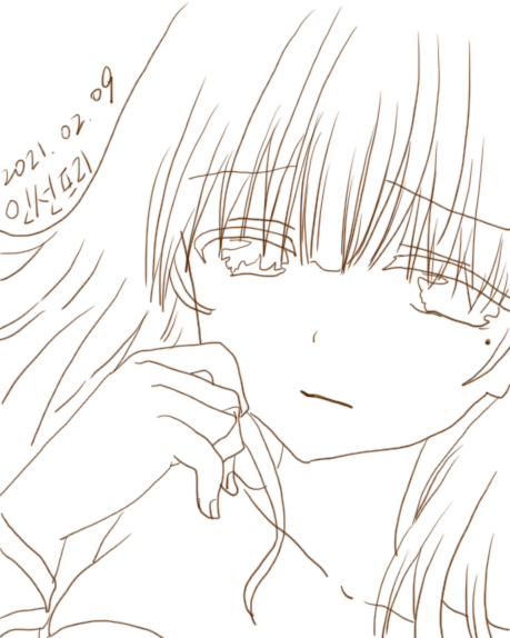  생일 선물로 받은 타블렛으로 그린 그림 인선프리 그림 2021년 버전