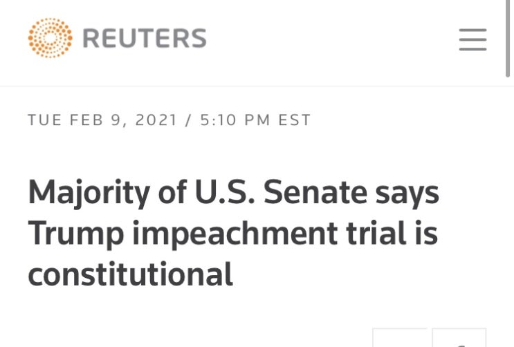 Trump impeachment trial is constitutional