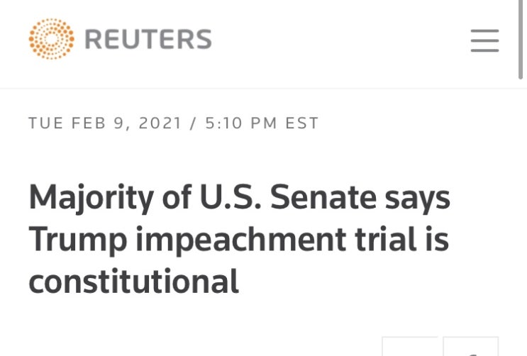 Trump impeachment trial is constitutional