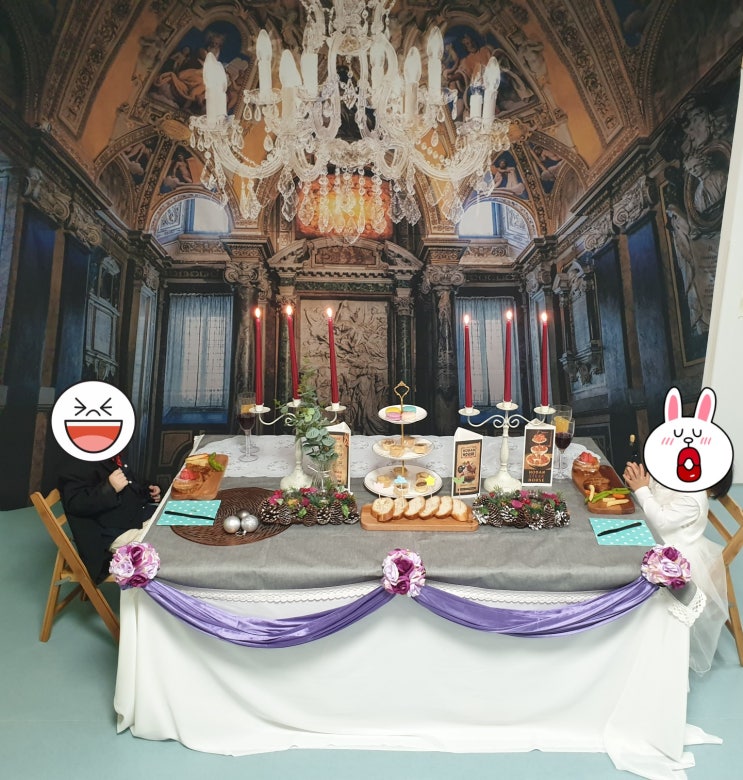  디너쇼 레스토랑 크리스마스 어린이집행사 알림장쓰기