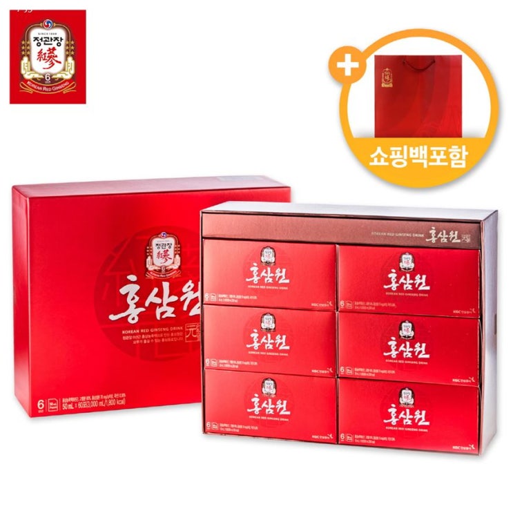  [추천특가] 정관장 홍삼원 50ml 60포 쇼핑백포함 46,900 원 