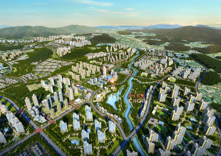  양주 신도시(옥정)지구 신도시3기 신축 U-City사업 및 공공주택 토지이용계획도 프로젝트 조감도제작 CG준공 전 미리보기
