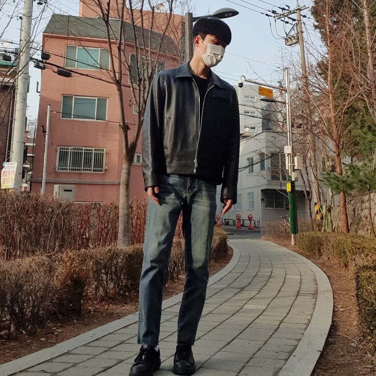 다가오는 봄 아우터 도프제이슨 라이더 자켓 후기 패션블로거 김검은