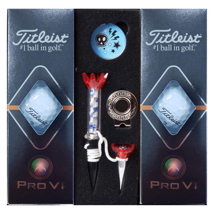  [대박할인] 타이틀리스트 PRO V1 골프공 3피스 화이트 6p 자석티 볼마커 세트 53,900 원︎ 