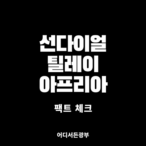 [팩트 체크] 선다이얼, 틸레이, 아프리아