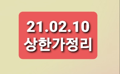 21.02.10 상한가정리 21.02.10 상한가정리