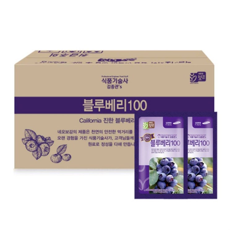 [할인상품] 네오팜 식품기술사가 직접 만든 김종관 블루베리100 40,840 원 5% 할인