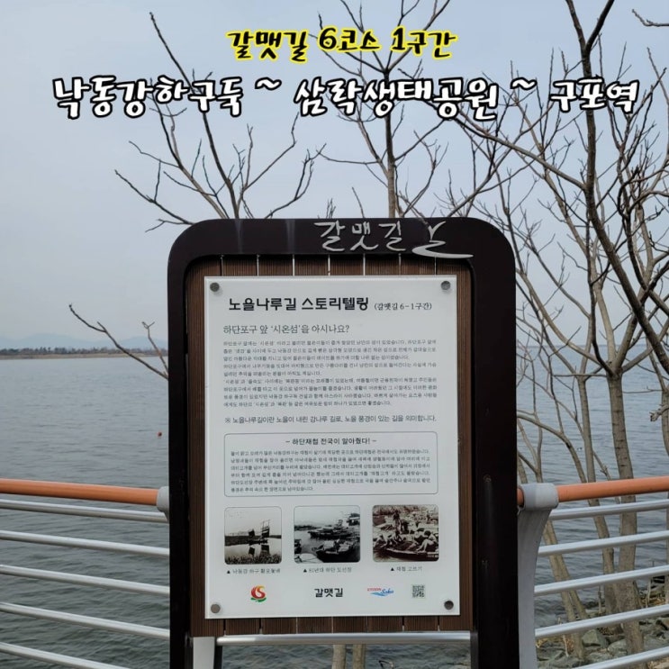  [걷기] 갈맷길 6코스 1구간 : 낙동강하구둑 ~ 삼락생태공원 ~ 구포역