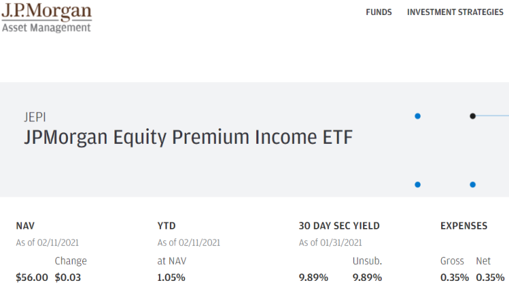 JPMorgan Equity Premium Income ETF(JEPI) 월배당 및 분석