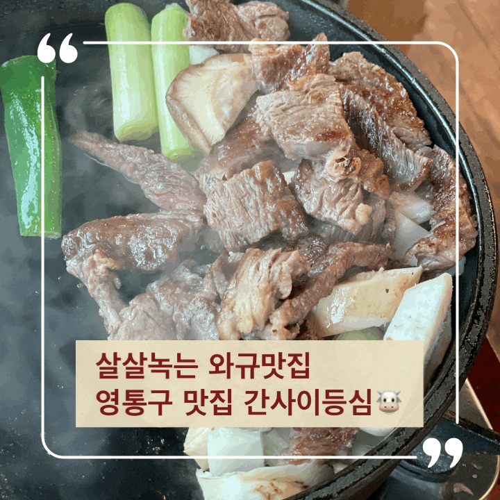  수원 소고기 맛집 간사이등심 호주산 와규 먹방후기